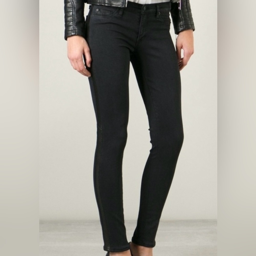 Hudson Ava Super Skinny Crop Tuxedo Stripe Pants Sz 27 NWOT